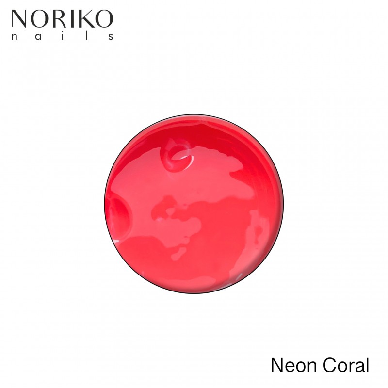 Neon Coral Paint Gel Noriko Nails