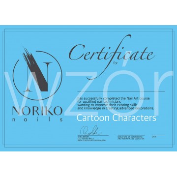 Certyfikat Cartoon Characters