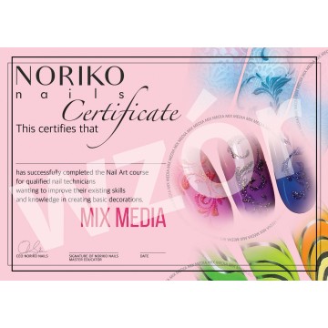 Certyfikat Mix Media wzór 2