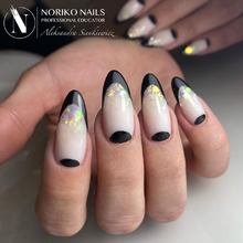 Do tej stylizacji Shanti wykorzystała żel z serii Studio Gel - Light Pink 😍😍😍

#lightpink #studiogel #fibergel #gel #nails #blackfrenchnails